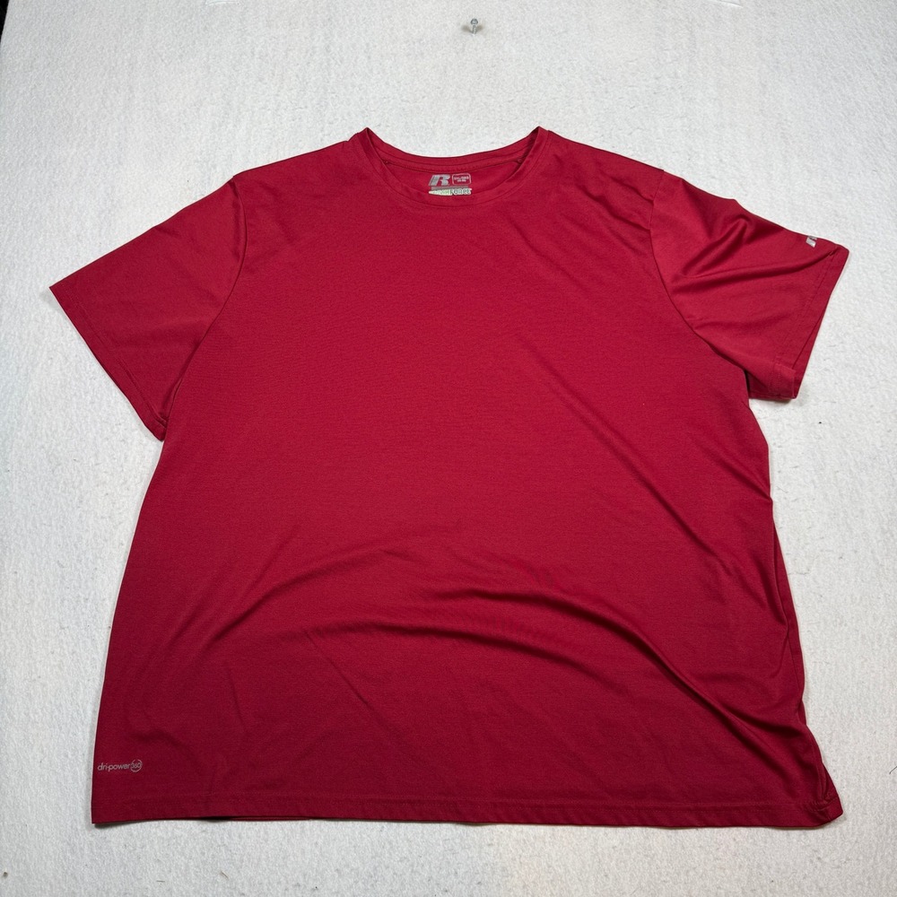 Russell Athletic FreshForce Red Training T-Shirt Mens 3XL Dri-Power 360 Active
